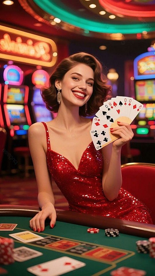 Live-dealer blackjack table with professional dealer and multi-camera setup